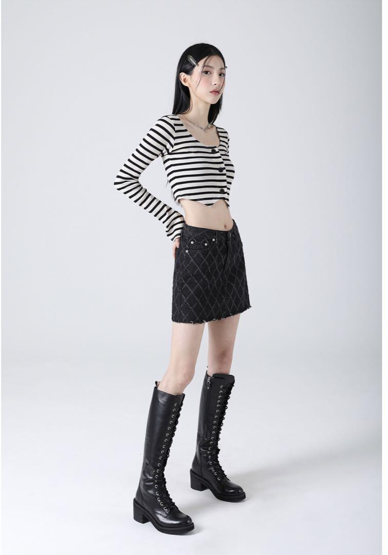 

[USED] Korean Fashion Avandress Mini Skirt Denim