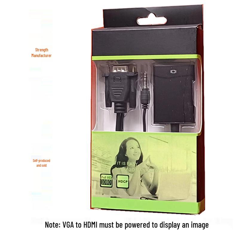 VGA to HDMI Adapter Converter Cable for Monitor/TV Display