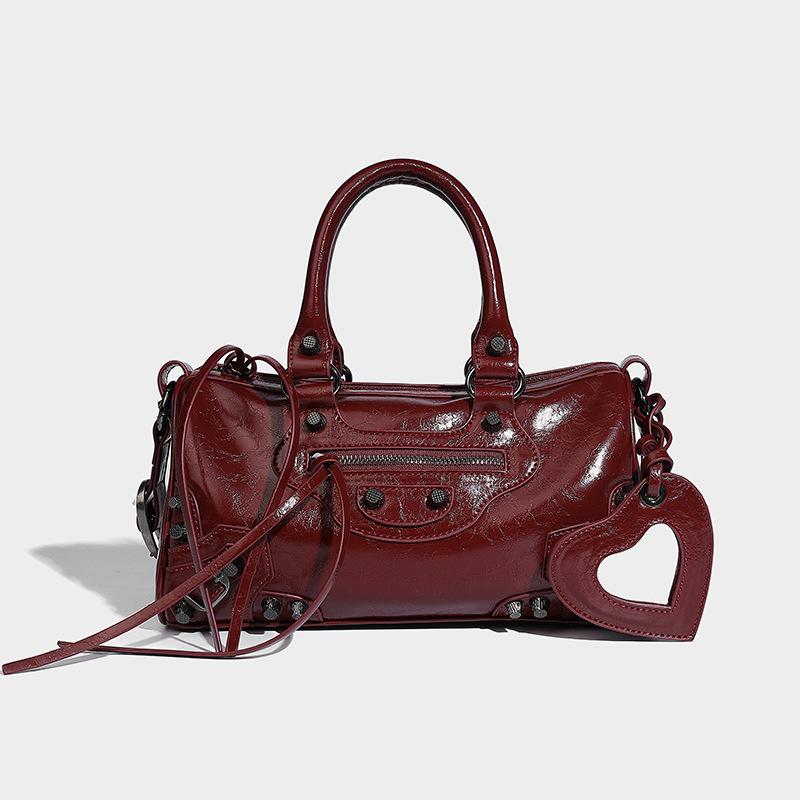 Rivet Dark Locomotive Bag Niche Design High Sense Large Capacity Shoulder Crossbody Tote Handbag