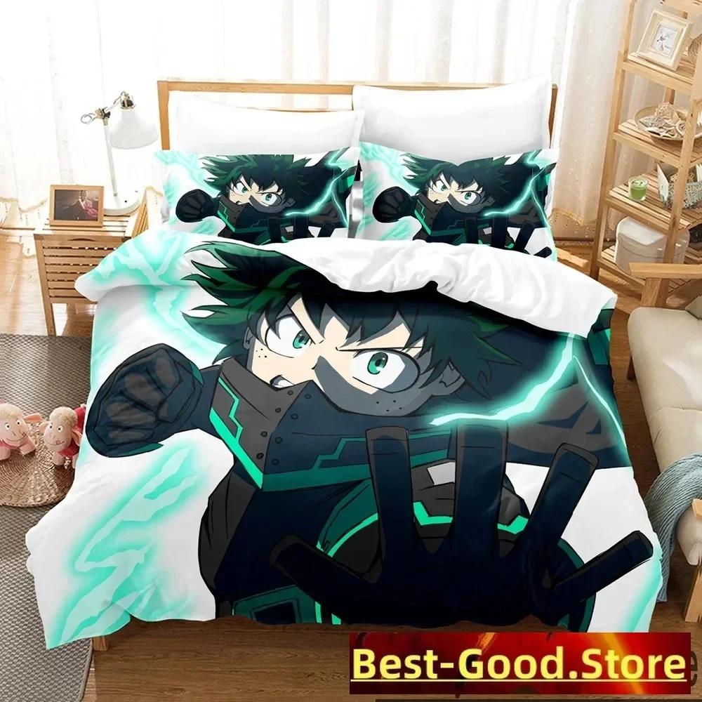 Anime My Hero Academia Bedding Set Printed Bed Set With Pillowcase Bed Duvet Cover Soft Queen Super King Size Home Textileextile