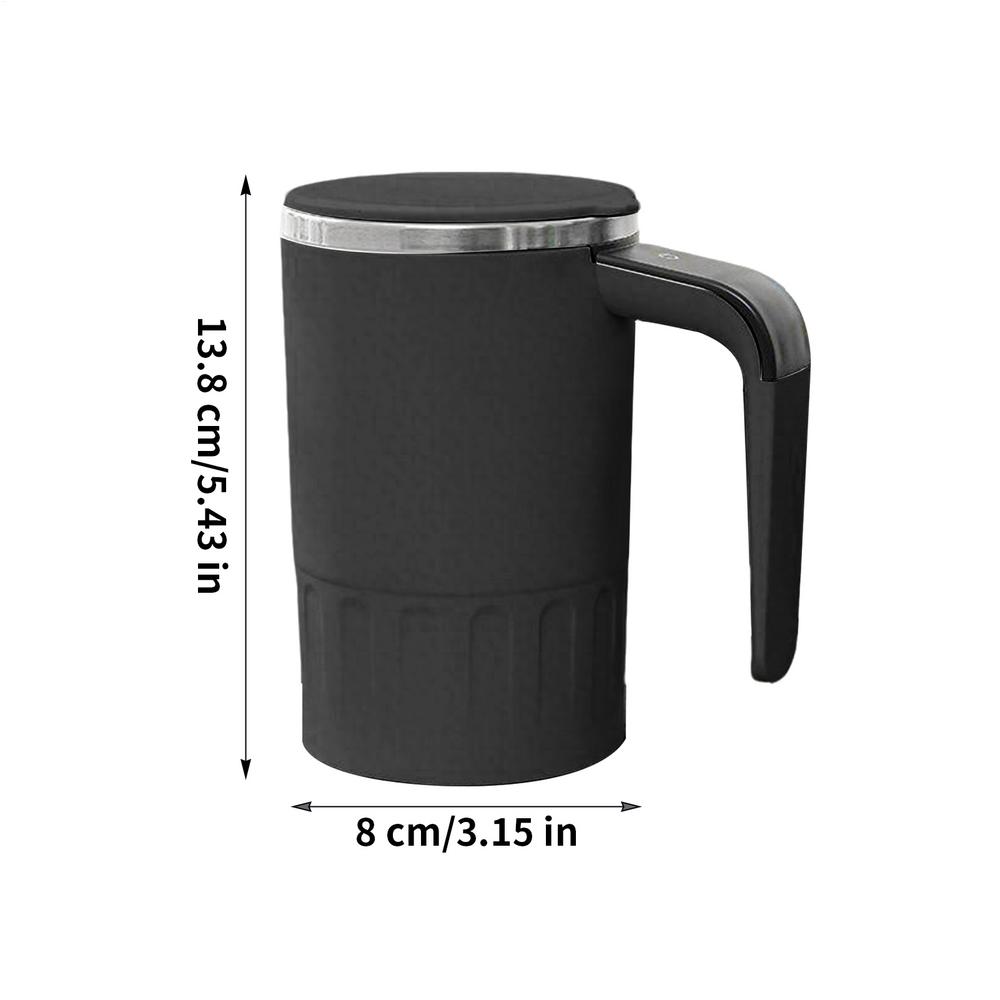 Self Stirring Cup 380ml Stainless Steel Rechargeable Self Stirring Mug With Lid For Tea Cocoa Protein Powder Drink Home Kitchen