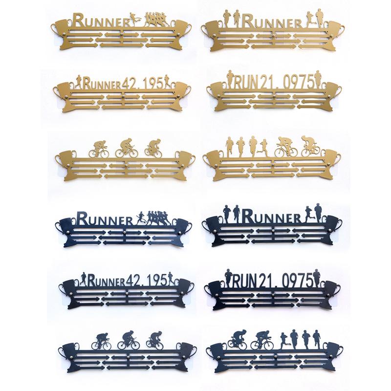 Gold/Black Medal Hanger Display Holder Rack for Marathon Running Medal Display Holder for Wall Medal Display Hanger Award Hange