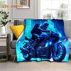 Motocross Modern Retro Motorcycle Soft Blankets,Keep Warm Throw Blanket Comfortable Blanket for Picnic Beds Sofa Home Bedroom