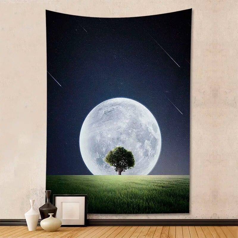 Tapestry beautiful starry sky moon room decoration home life wall hanging background cloth