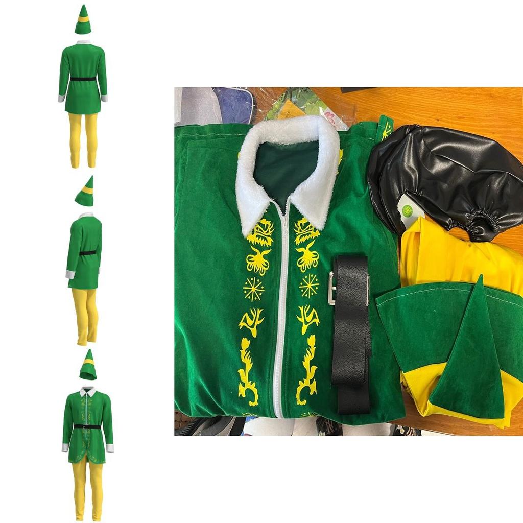 Herren Elfen Kostüm Outfit für Weihnachts- und Halloween-Partys