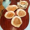 Handmade Natural Wood Fruit Tray - Irregular Shaped, Multifunctional for Snacks,Bread, Desserts, Candy & Salad for Home Decor