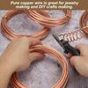 PATIKIL 99.9% Soft Copper Wire for Gardening, 8 Gauge/3.2 mm Diameter 21 Feet/6.3 m 1 Pound Spool Pure Bare Copper Wire for Jewelry Making Beading