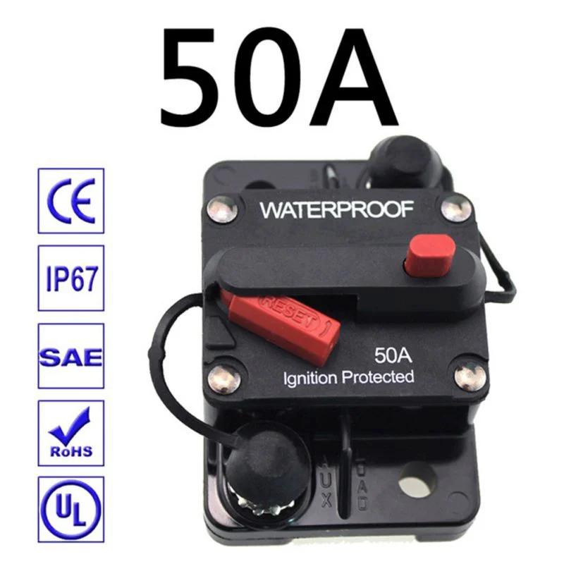 30A 40A 50A 60A 70A 80A 100A 120A 150A 200A 250A 300A AMP Interruttore Fusibile Reset 12-48V DC Auto Barca Auto Impermeabile
