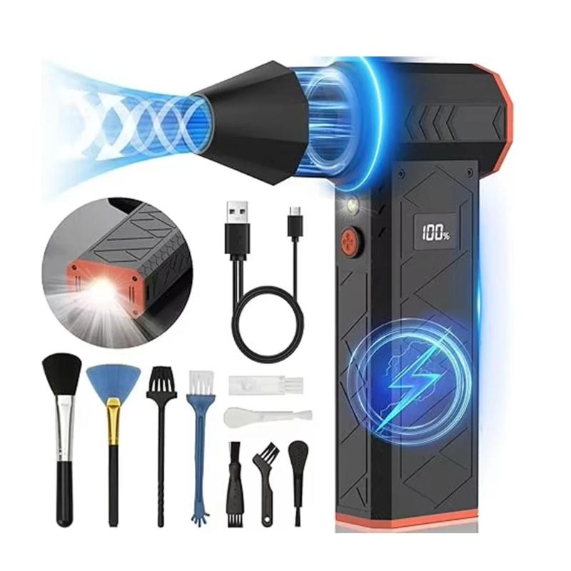 2026 New and Power 300000RPM Mini Turbo Jet Fan Fast Charging Strong Wind Brushless Air Blower Violent Fan for Car/computer Cleaning