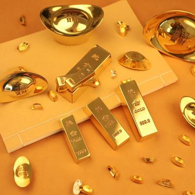 Pure Copper Imitation Gold Bar Fake Bar Ingot Brass Solid Props Gold Bullion