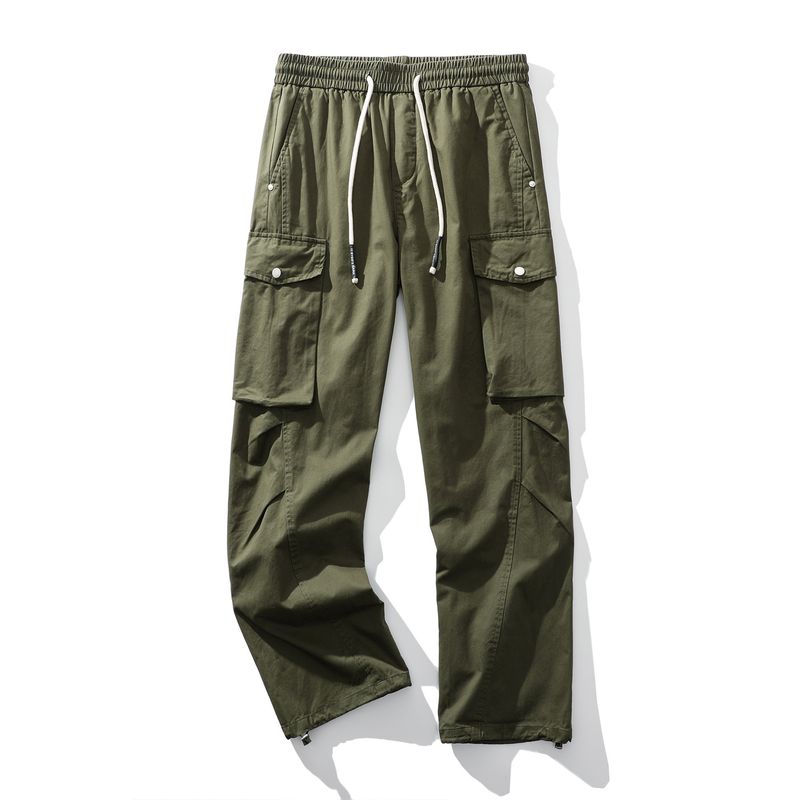 American Retro Heavy Cotton Wide-Leg Straight Work Pants for Men, Spring and Autumn Pants, Foreign Trade Men's Loose Casual Long Pants