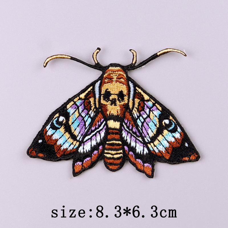 Punk Skull Embroidery Patch Iron On Patches For Clothing Hip Hop Embroidered Patches On Clothes Fusible Patch For Clothes Badges