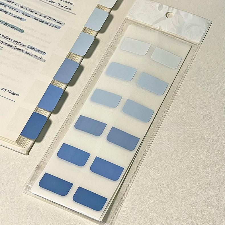 

120 шт./компл. градиентная цветовая серия липкие заметки креативный дизайн простота студенческая этикетка Indec наклейка студенческие/офисные принадлежности M синий