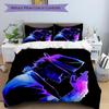 3Pcs Neon Michael Jackson Pose Bedding Set Soft Fabric Duvet Cover Pillowcases Christmas Xmas Halloween Gift 1 Duvet Cover 2 Pillowcase L1535