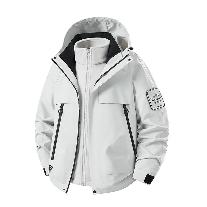 2025 Custom Logo Men's & Women's 3-in-1 Mountaineering Detachable Fleece Jacket Set