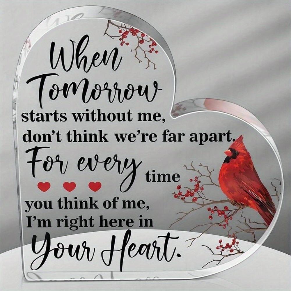 

Cardinal Memorial Heart - Novelty Style Sympathy Gift for Loss of Loved One чистый