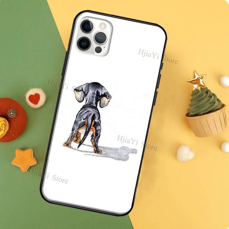 Dachshund Teckel Dackel Dog Silicone Case For iPhone 13 12 Mini 11 14 Pro Max 7 8 Plus X XS Max XR 5S SE 2020 Back Cover
