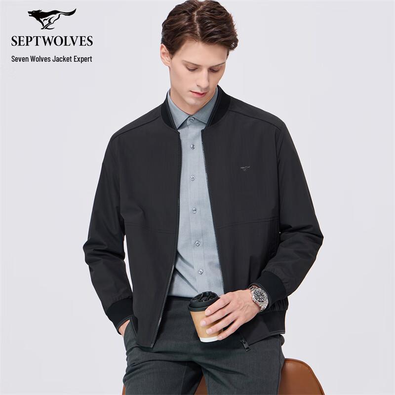 

Septwolves Men s Jacquard Baseball Collar Jacket XL
