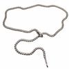 Modischer schlangenförmiger Schnallen Gürtel Einfarbiger Schlangenknochen Damen Gürtel Metall Taille Kette Damen