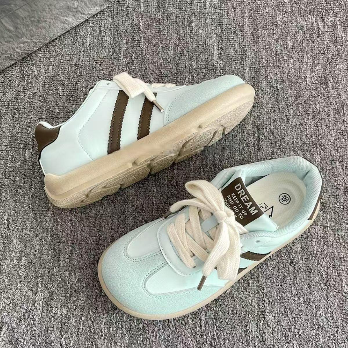 

Студенческие кроссовки для кампуса, цветовая гамма, белые кроссовки, лето, новые, универсальные, повседневные кроссовки, легкие кроссовки на толстой подошве 40 озеро синий