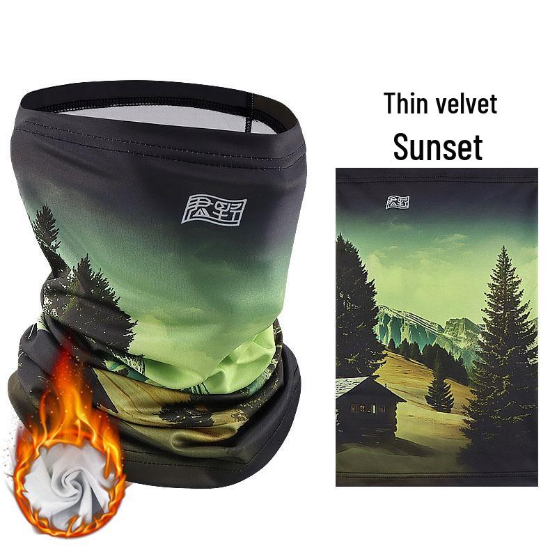 Unisex Fleece-Lined Neck Gaiter for Cycling: Windproof Mask & Cold Protection Neck Warmer.