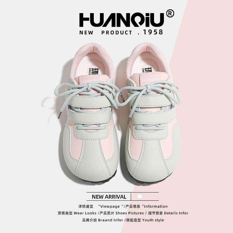 Global guava powder Dexun shoes women's KMXFX8093 summer new Velcro design Korean version casual board shoes women