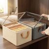 Scatola portaoggetti in tessuto non tessuto con telaio in acciaio spesso Organizer versatile per vestiti per dormitori, case, lavabile a mano disponibile