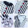 Party clown role-playing costume, black and white spotted striped jumpsuit, children's adult Halloween makeup ball props