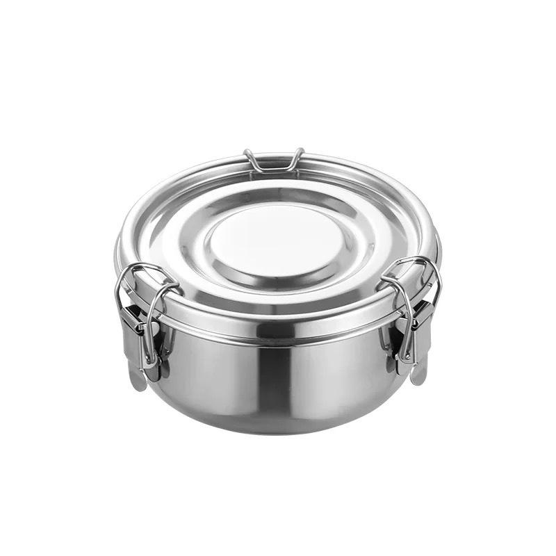 

Korean Style 304 Stainless Steel Leak-Proof Bento Box Set - Three-Piece Round Fresh-Keeping Picnic Containers