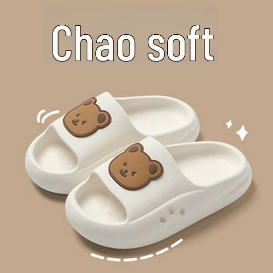 Men's Cozy Down-Feeling Cotton Slippers: Non-Slip, Waterproof, Thick Sole for Autumn/Winter.