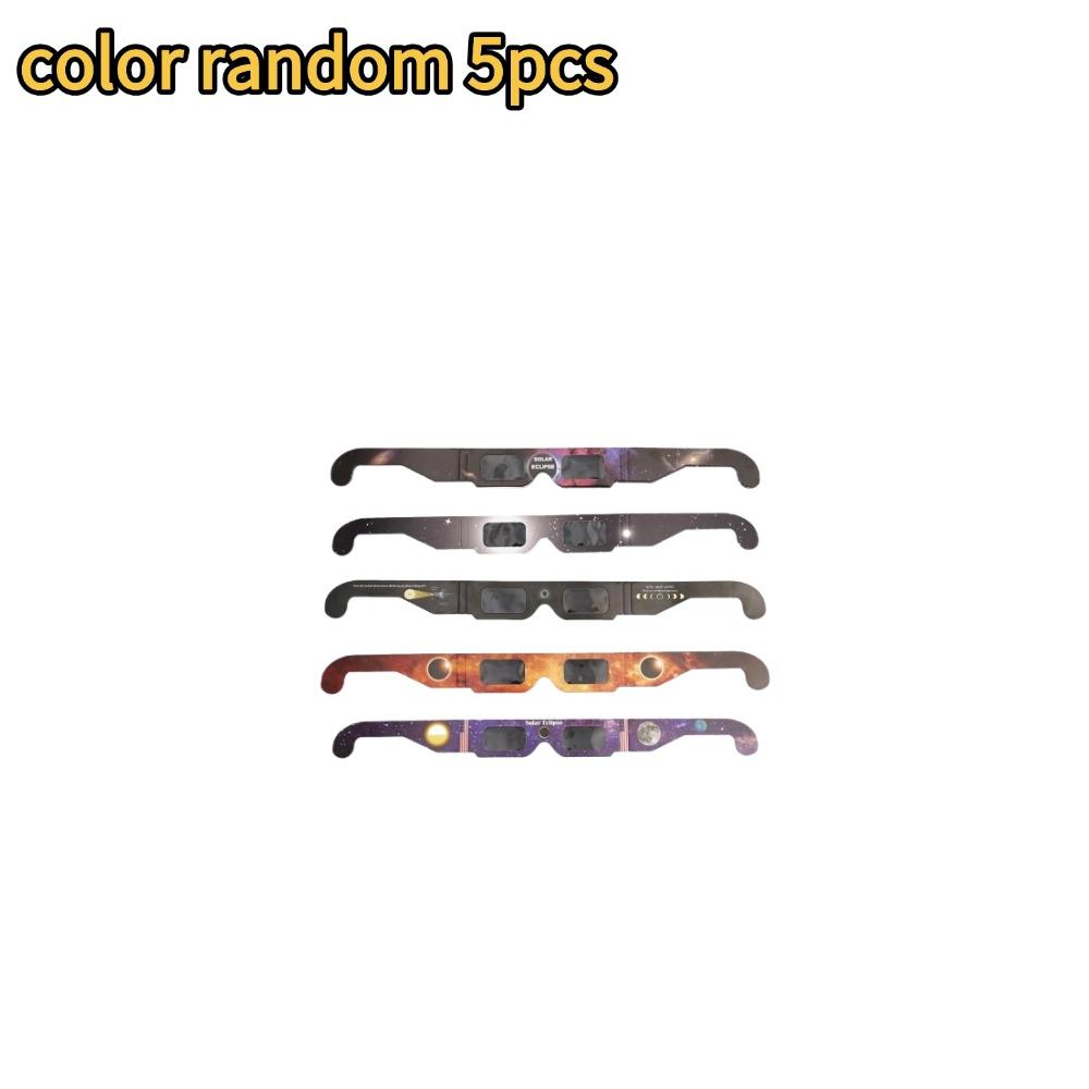 

5/20Pcs Paper Solar Eclipse Glasses Anti-Uv Viewing Glasses Safe Shades Observation Solar Glasses Protect Eyes Random Color