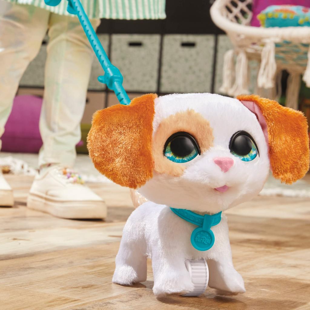 Hasbro FurReal Walking Puppy (White), an interactive pet that responds to voice and sound, for ages 4 and up (F8131), authentic product.