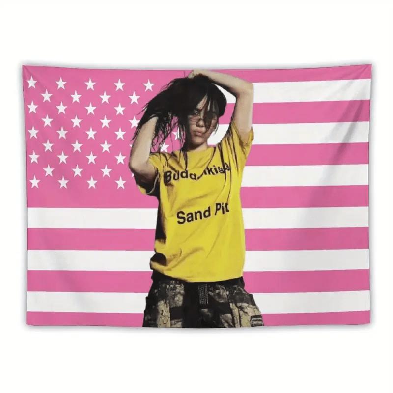 

1pc of Billie Flag Wall Hanging Perfect for Decorating Bedrooms Living Rooms And Dorms an Ideal Gift for Fans Comes 74x94cm(29x37in)