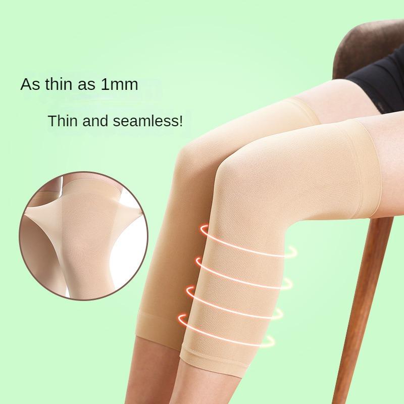 Women Summer Thin Knee Pads Air Conditioned Room High Elastic Flesh Warm Joint Silicone Non Slip Knee Joint Sheath