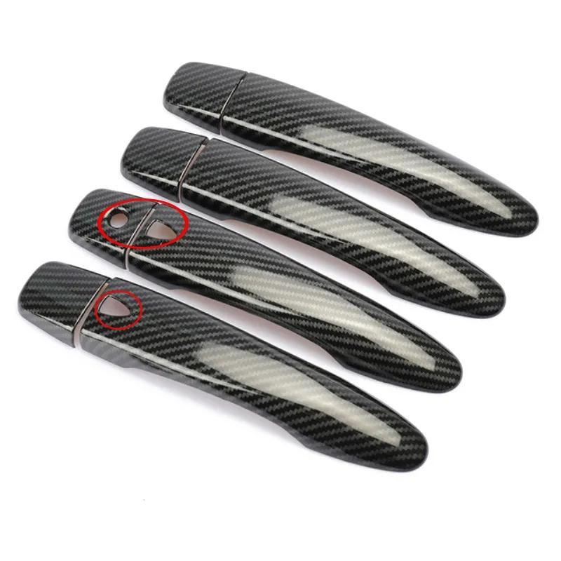 For Nissan Almera Versa MK4 N18    ABS Carbon Fiber Glossy Black Car Door Handle Cover Trims Car Styling Accessories