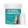 Pet Disposable Cleaning Wipes Dog Teeth Cleaning Finger Wipes Cat Ear and Eye Beauty Wipes Cat Hygiene and Beauty Products 50pcs