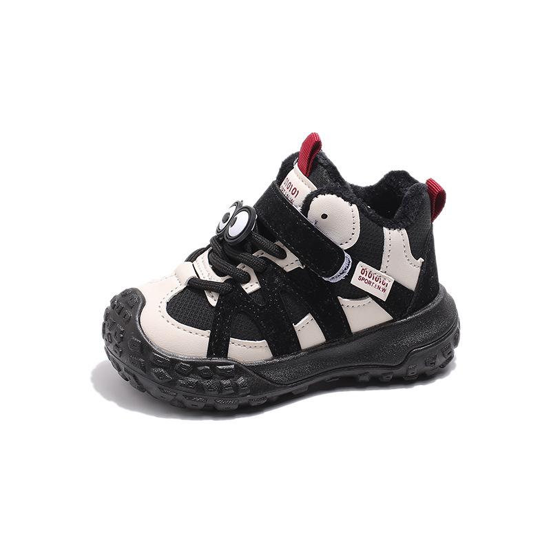 Winter Kids' Sports Shoes: Cozy Velvet-Lined Cartoon Sneakers for Boys & Girls