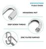 20PCS Stainless Steel Carabiner Quick Oval Screwlock Link Lock Ring Hook M3 5 Multifunctional for Outdoor Camping Hiking