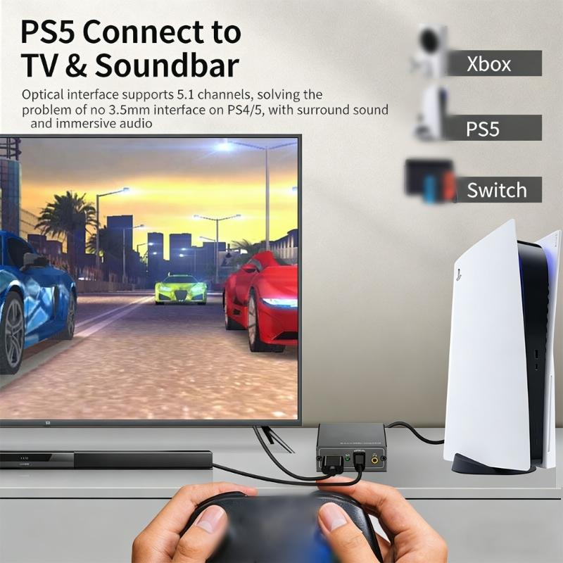 Metal To sound Processor With Fiber And 3.5mm Port For Streaming Devices In High Resolution Quality
