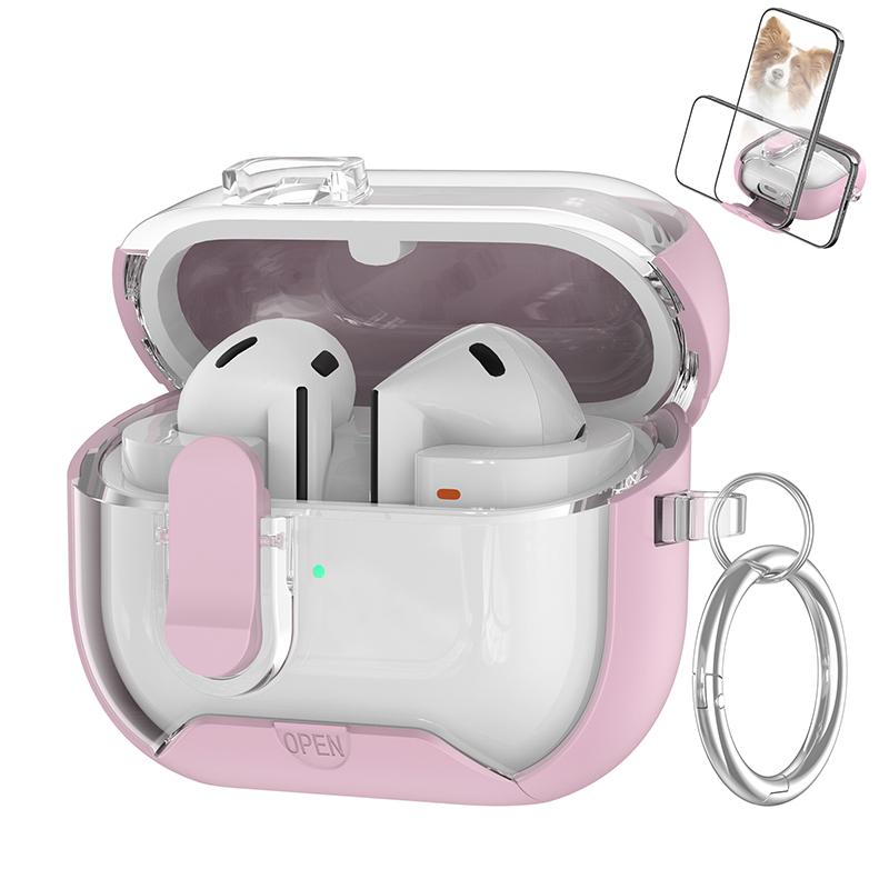 Secure Lock Case for Samsung Galaxy Buds 3/3Pro Case with Phone Stand Protective Case with Cleaner Kit for Samsung Galaxy Buds 3