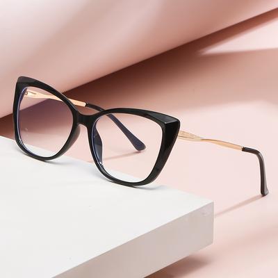 Tr90 Personalized Cat Eye Anti-Blue Glasses Men'S European And American Retro Decorative Glasses Frame Anti-Blue Flat Glasses