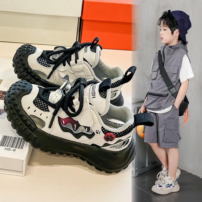 Soft-soled Children's Shoes Breathable Mesh Casual Shoes Non-slip Boys' Sports Shoes Hollow Frame Shoes