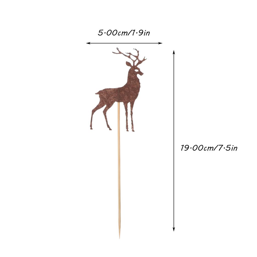 20 Pcs Cake Insert Ornaments Dessert Card Cupcake Picks Paper Xmas Party Decorations Felt Toppers for Christmas