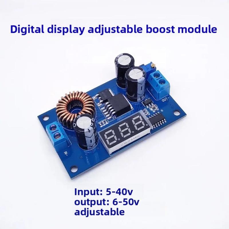 Step-up Voltage Regulator Board, Digital Adjustable DC Converter 5V-12V Input to 24V 36V 42V 48V Output