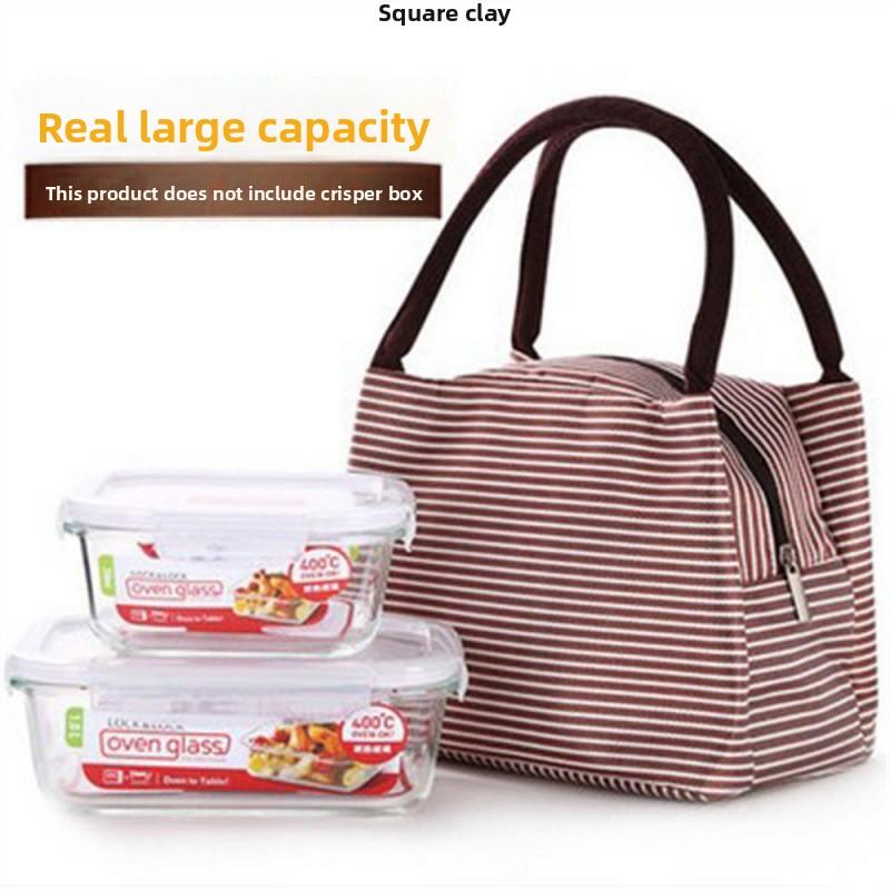 Bolsa de Almoço Bolsa de Mão para Mulheres Bolsa Isolada de Folha de Alumínio Grande Espessa com Bolsa de Almoço Bolsa Portátil para Refeições Bolsa de Almoço para Estudantes