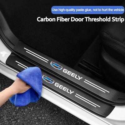 Car Interior Threshold Sticker Door Sill Strip For Geely Coolray Geometry Emgrand Panda Binray Tugella Okavango Atlas Azkarra LC