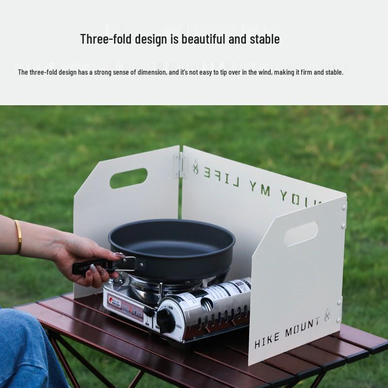 Large Foldable Windproof Heat Concentrating Camping Stove Shield