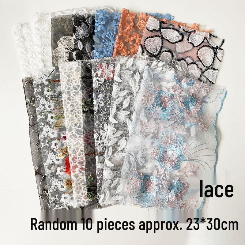 Pre-dyed Small Fabric Scraps for Doll Clothes and Patchwork Quilts with Needle by Hai Leide Zhu
