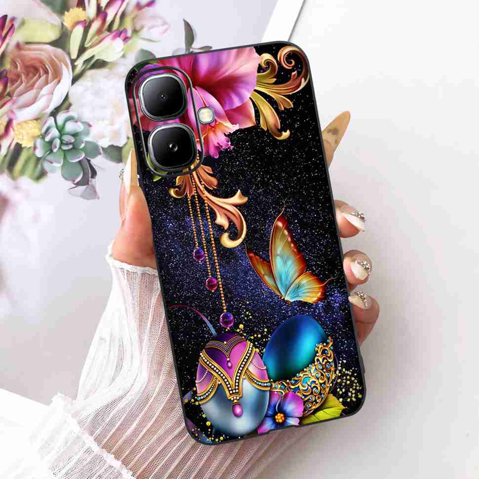 For Infinix Smart 20 4G X6840 X6840B Case Cartoon Cat Dinosaur TPU Black Cover For  Infinix Smart20 smart 20 4G Phone Casing