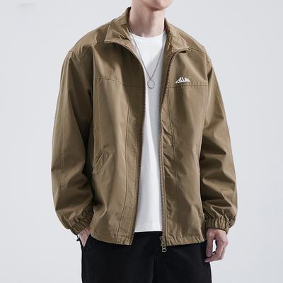 Seasonal Vintage Tooling Jacket Men'S Loose Casual Jacket Outdoor Windproof Waterproof Top Men'S